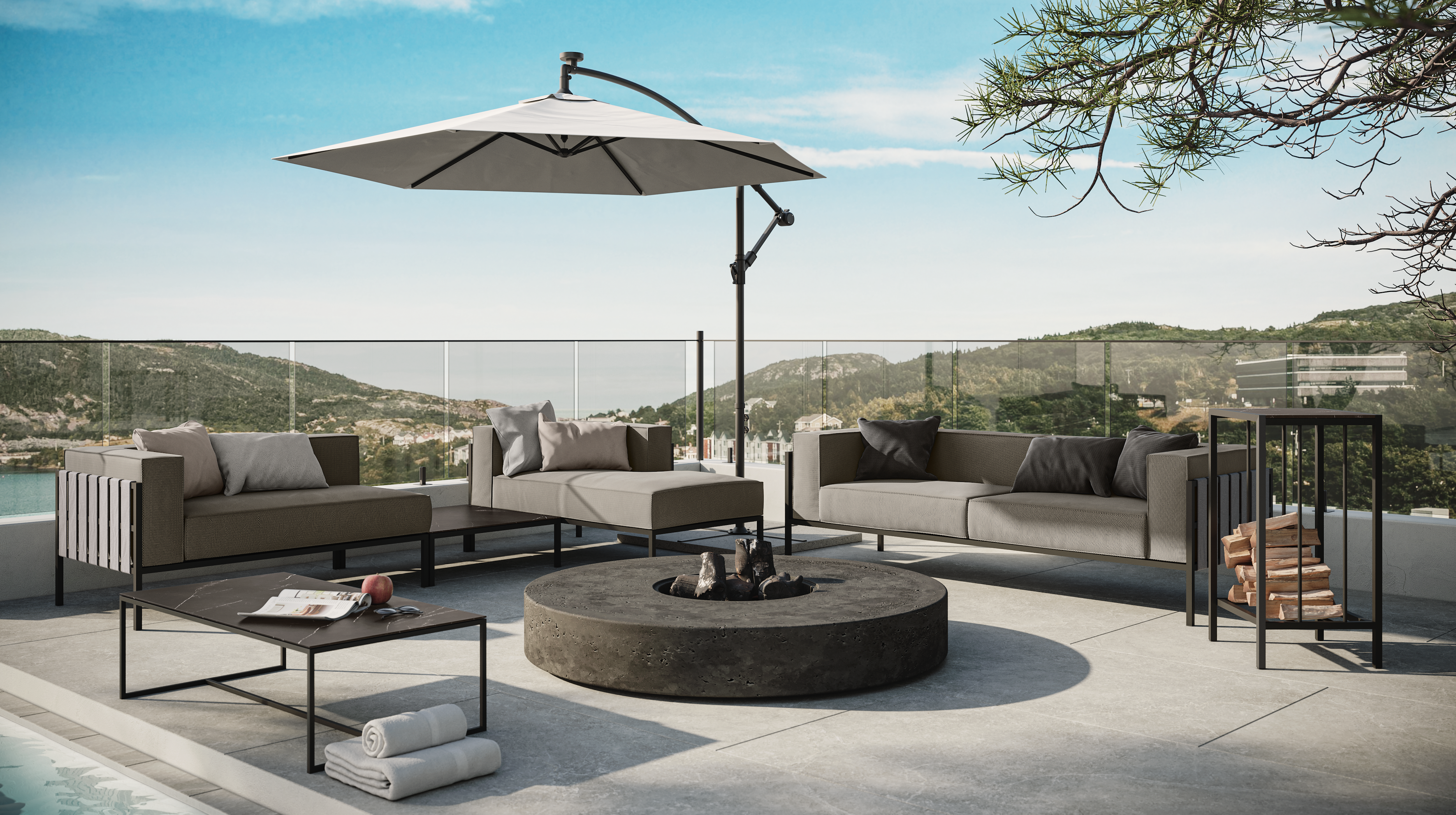 Gartenlounge Iconic von Zumsteg by Willisau Switzerland in der Wohnhalle Baar